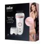 Braun Silk-epil 9 Wet and Dry Epilator, White and Rose Gold - 9-720