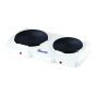 Home Freestanding Electric Hob, 2 Burners, 1500 Watt, White - HP202-D2