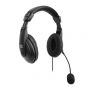 Manhattan Over-ear USB Headphones Stereo, Black - 179881
