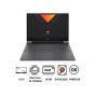 اتش بي Victus 15-fa1036ne لابتوب، إنتل كور i5-13500H، 512 جيجا SSD، 16 جيجا رام، 15.6 بوصة، شاشة FHD 144Hz، كارت شاشة انفيديا جي فورس RTX 4050 6 جيجا، دوس - أسود