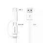 Huawei 2 In 1 Micro USB and Type-C USB Cable, 1.5 Meters, White - CP55S 