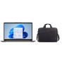 Lenovo IdeaPad 1 15AMN7 82VG00M6ED Laptop, AMD Ryzen 3 7320U, 256GB SSD, 8GB RAM, 15.6 Inch, HD, AMD Radeon Graphics, Windows 11 - Cloud Grey with Lenovo 15.6 Inches Laptop Casual Toploader T210 - Black