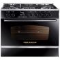 بوتجاز غاز بريميوم، 5 شعلات،  اسود/فضي - PRM6090SS-DC-511-IDSC