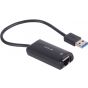 IeTop USB-A to USB-C Adapter and Ethernet to USB-A Adapter, 20 Centimeters, Black - Kx2158