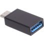 IeTop USB-A to USB-C Adapter and Ethernet to USB-A Adapter, 20 Centimeters, Black - Kx2158