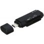 قارئ بطاقة ذاكرة اي توب USB فئة C، اسود