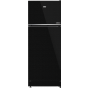 Beko No-Frost Refrigerator, 406 Liters, Inverter, Black - RDNE455M20XBIDEGB