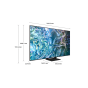 شاشة تلفزيون سامسونج 85 بوصة سمارت QLED، دقة 4K UHD، بريسيفر داخلي - QA85Q60DAWXXY