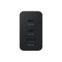 محول طاقة سامسونج، 65 وات، 3 منافذ، اسود - EP-T6530NBEGWW