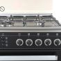 La Germania Gas Cooker, 4 Burners, Stainless Steel Black - 6M80GRB1X4AWW