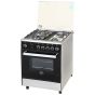 La Germania Gas Cooker, 4 Burners, Stainless Steel Black - 6M80GRB1X4AWW