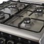 La Germania Gas Cooker, 4 Burners, Stainless Steel Black - 6M80GRB1X4AWW