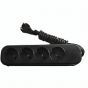 Zero Power Strip, 4 Dual Ports, 2000 Watt, Black - zr-10