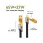كابل للشحن ونقل البيانات 4 في 1 USB ستارت، 65 وات، 1 متر، متعدد الالوان - ST-353