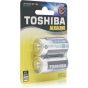 Toshiba Set Of 2 Blue Line Alkaline Batteries- LR14GCNN