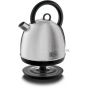 Black + Decker Electric Water Kettle, 1.7 Liters, 2200 Watt, Silver/Black - DK40-B5