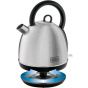 Black + Decker Electric Water Kettle, 1.7 Liters, 2200 Watt, Silver/Black - DK40-B5