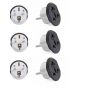 Electric Adapter, 3 Pieces, Black/White