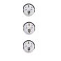 Electric Adapter, 3 Pieces, Black/White