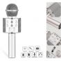 ميكروفون لاسلكي كاريوكي محمول، فضي - WS-858