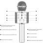 ميكروفون لاسلكي كاريوكي محمول، فضي - WS-858