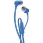 JBL T110 In-Ear Earphones with Microphone, Blue - JBLT110BLU