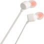 JBL Tune Wired Earphones with Microphone, White - T110