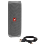 مكبر صوت بلوتوث جى بي ال فليب 5، محمول، رمادي - JBLFLIP5GRY