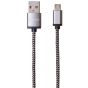 كابل مايكرو USB ويفز، 1.2 متر - رمادي
