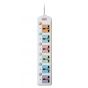 Fora Extension Socket, 6 Sockets, White - 3M-606