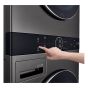 LG WashTower Front Load Automatic Wash with Dryer, 21Kg, Inverter Motor, Black - FWT2116BS