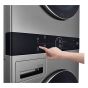 LG WashTower Front Load Automatic Washing Machine with Dryer, 21 KG, Silver- FWT2116SS