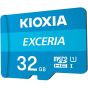 Kioxia Exceria Micro SD Memory Card, 32GB, Blue - LMEX1L032GG2