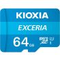 Kioxia Exceria Micro SD Memory Card, 64GB, Blue - LMEX1L064GG2