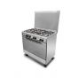 Kiriazi Bombie Gas Cooker, 5 Burners, Stainless Steel - 9604F