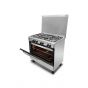 Kiriazi Bombie Gas Cooker, 5 Burners, Stainless Steel - 9604F