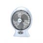 Teco Table Fan, 12 Inch With Rechargeable LED, White- Kl-2612