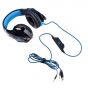 Kotion Wired Over-Ear Gaming Headphones with Microphone, Black Blue - G2000