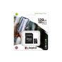 Kingston Canvas Select Plus Micro SDXC Memory Card with Adapter, 128GB - Black