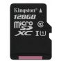 بطاقة ذاكرة كينجستون كانفاس سيلكت فئة 10 مايكرو SDXC، بسعة 128 جيجا - SDCS/C10