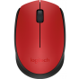 Logitech M171 Wireless Mouse, Red - M171-4641