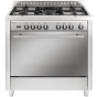 Glem Gas Gas Cooker, 5 Burners, Silver- M965RI
