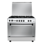 Fresh Master Gas Cooker, 5 Burners, Silver- 10575
