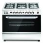 Royal Freestanding Master Chef Gas Cooker, 5 Burners, Stainless Steel, 60×90 cm