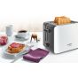 Bosch Toaster, 2 Slices, 1090 Watt, White/Grey - TAT6A111