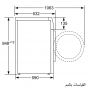 Bosch Serie 8 , Front Load, Automatic, Washing Machine, 9 KG, Silver - WAW325X0EG