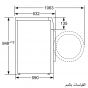 غسالة ملابس بوش سيري 8، تحميل أمامي، 9 كيلو، فضي، WAW325X0EG
