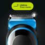 ماكينة تشذيب الشعر الكل في واحد براون مع ماكينة حلاقة جيليت للرجال، اسود/ أزرق - MGK3242