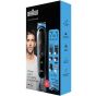 Braun All in One Hair Trimmer with Gillette Razor for Men, Black/Blue - MGK3242