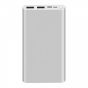 Xiaomi Mi 3 Wired Power Bank, 10000 mAh, 2 USB-A Ports - Silver